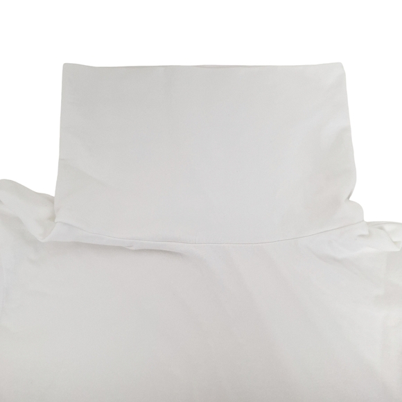 The TALBOTS Tee Petite Large White Cotton Blend Long‎ Sleeve Turtleneck - Picture 5 of 15